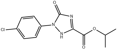 ISOPROPYL 1-(4-CHLOROPHENYL)-5-OXO-2,5-DIHYDRO-1H-1,2,4-TRIAZOLE-3-CARBOXYLATE 化学構造式