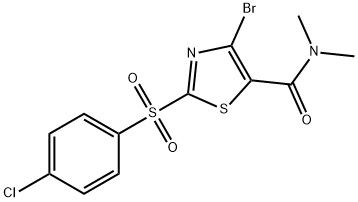 4-BROMO-2-((4-CHLOROPHENYL)SULFONYL)-N,N-DIMETHYLTHIAZOLE-5-CARBOXAMIDE|