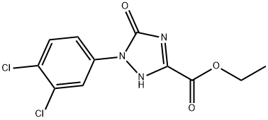 ETHYL 1-(3,4-DICHLOROPHENYL)-5-OXO-2,5-DIHYDRO-1H-1,2,4-TRIAZOLE-3-CARBOXYLATE,1000576-77-1,结构式