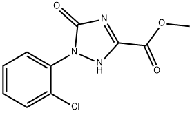 METHYL 1-(2-CHLOROPHENYL)-5-OXO-2,5-DIHYDRO-1H-1,2,4-TRIAZOLE-3-CARBOXYLATE 化学構造式