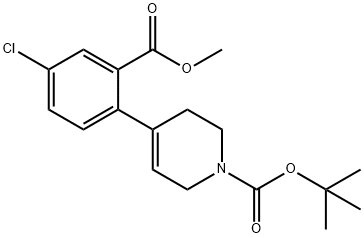 tert-butyl 4-(4-chloro-2-(methoxycarbonyl)phenyl)-5,6-dihydropyridine-1(2H)-carboxylate 化学構造式