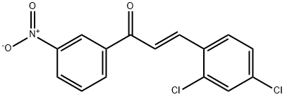 (2E)-3-(2,4-dichlorophenyl)-1-(3-nitrophenyl)prop-2-en-1-one Structure