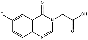 2-(6-Fluoro-4-oxo-3,4-dihydroquinazolin-3-yl)acetic acid 化学構造式