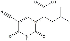 2-(5-Cyano-2,4-dioxo-3,4-dihydro-2H-pyrimidin-1-yl)-4-methyl-pentanoic acid Structure