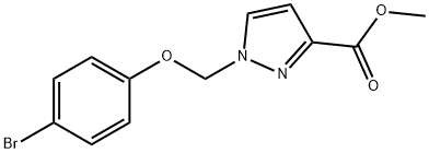 1-((4-溴苯氧基)甲基)-1H-吡唑-3-羧酸甲酯,1001500-22-6,结构式