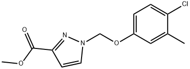 methyl 1-[(4-chloro-3-methylphenoxy)methyl]-1H-pyrazole-3-carboxylate Structure