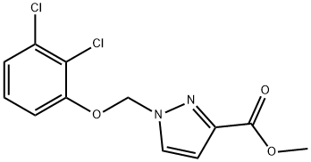 methyl 1-[(2,3-dichlorophenoxy)methyl]-1H-pyrazole-3-carboxylate Structure