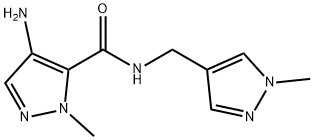 4-胺-1-甲基-N-[(1-甲基-1H-吡唑-4-基)甲基]-1H-吡唑-5-甲酰胺,1001500-40-8,结构式
