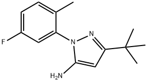 5-tert-Butyl-2-(5-fluoro-2-methyl-phenyl)-2H-pyrazol-3-ylamine hydrochloride,1001734-96-8,结构式