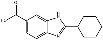 2-cyclohexyl-1H-1,3-benzodiazole-5-carboxylic acid, 1001737-19-4, 结构式