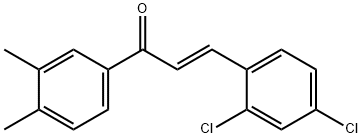 (2E)-3-(2,4-dichlorophenyl)-1-(3,4-dimethylphenyl)prop-2-en-1-one Structure