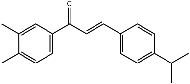 (2E)-1-(3,4-dimethylphenyl)-3-[4-(propan-2-yl)phenyl]prop-2-en-1-one 结构式