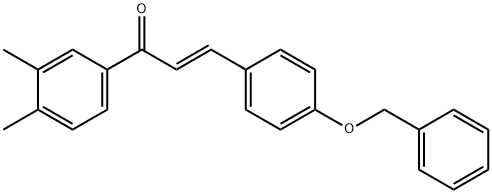 (2E)-3-[4-(benzyloxy)phenyl]-1-(3,4-dimethylphenyl)prop-2-en-1-one Structure