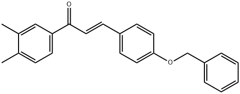 (2E)-3-[4-(benzyloxy)phenyl]-1-(3,4-dimethylphenyl)prop-2-en-1-one Struktur