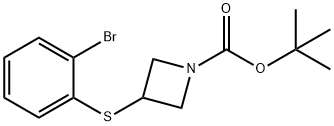 tert-butyl 3-((2-bromophenyl)thio)azetidine-1-carboxylate 结构式