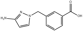 3-[(3-amino-1H-pyrazol-1-yl)methyl]benzoic acid Structure