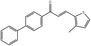 (2E)-1-{[1,1-biphenyl]-4-yl}-3-(3-methylthiophen-2-yl)prop-2-en-1-one Structure