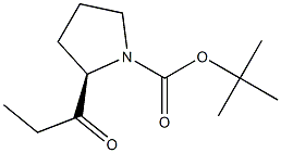 (R)-tert-butyl 2-propionylpyrrolidine-1-carboxylate 化学構造式