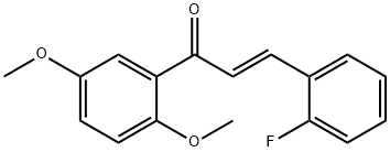 (2E)-1-(2,5-dimethoxyphenyl)-3-(2-fluorophenyl)prop-2-en-1-one Structure