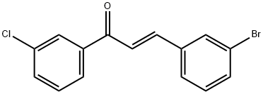 (2E)-3-(3-bromophenyl)-1-(3-chlorophenyl)prop-2-en-1-one Struktur