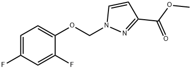 methyl 1-[(2,4-difluorophenoxy)methyl]-1H-pyrazole-3-carboxylate Structure