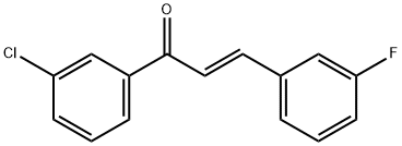 (2E)-1-(3-chlorophenyl)-3-(3-fluorophenyl)prop-2-en-1-one, 1004211-97-5, 结构式