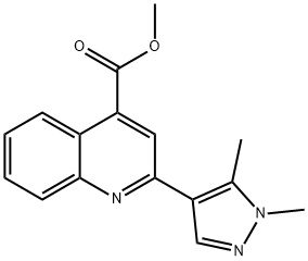 methyl 2-(1,5-dimethyl-1H-pyrazol-4-yl)quinoline-4-carboxylate Structure