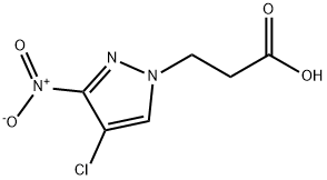 3-(4-氯-3-硝基-1H-吡唑-1-基)丙酸, 1004644-64-7, 结构式