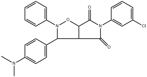 5-(3-chlorophenyl)-3-(4-(dimethylamino)phenyl)-2-phenyltetrahydro-4H-pyrrolo[3,4-d]isoxazole-4,6(5H)-dione Structure