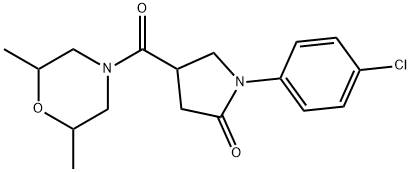 1-(4-chlorophenyl)-4-(2,6-dimethylmorpholine-4-carbonyl)pyrrolidin-2-one,1005275-31-9,结构式