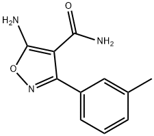 5-Amino-3-(3-methylphenyl)-1,2-oxazole-4-carboxamide, 1005509-32-9, 结构式