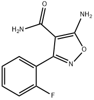 5-amino-3-(2-fluorophenyl)-1,2-oxazole-4-carboxamide Struktur