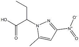 2-(5-甲基-3-硝基-1H-吡唑-1-基)丁酸 结构式