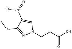 3-(3-甲氧基-4-硝基-1H-吡唑-1-基)丙酸 结构式