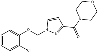 [1-[(2-chlorophenoxy)methyl]pyrazol-3-yl]-morpholin-4-ylmethanone 结构式