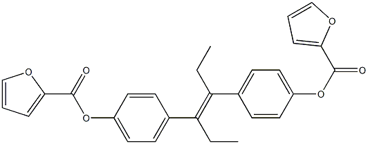 2-Furoic acid,(diethylvinylene)di-p-phenylene ester (8CI) Structure