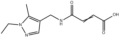 (2E)-4-([(1-Ethyl-5-methyl-1H-pyrazol-4-yl)methyl]amino)-4-oxobut-2-enoic acid 结构式