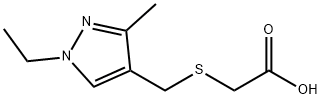 2-{[(1-乙基-3-甲基-1H-吡唑-4-基)甲基]磺基}乙酸 结构式