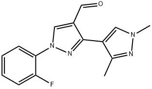 1006336-67-9 1-(2-氟苯基)-1',3'-二甲基-1H,1'H-3,4'-联吡唑-4-甲醛