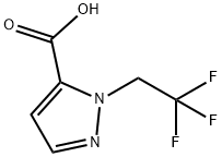 1-(2,2,2-三氟乙基)-1H-吡唑-5-羧酸 结构式