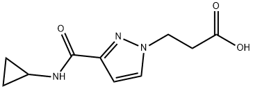 3-(3-[(Cyclopropylamino)carbonyl]-1H-pyrazol-1-yl)propanoic acid Struktur