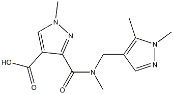 3-([[(1,5-Dimethyl-1H-pyrazol-4-yl)methyl](methyl)amino]carbonyl)-1-methyl-1H-pyrazole-4-carboxylic acid Struktur