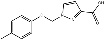 1-[(4-Methylphenoxy)methyl]-1H-pyrazole-3-carboxylic acid Struktur