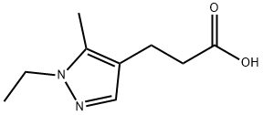 3-(1-乙基-5-甲基-1H-吡唑-4-基)丙酸, 1006446-72-5, 结构式