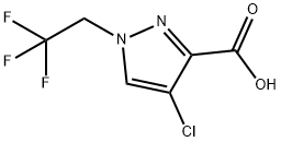 4-Chloro-1-(2,2,2-trifluoroethyl)pyrazole-3-carboxylic acid Struktur