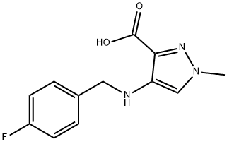 4-[(4-fluorobenzyl)amino]-1-methyl-1H-pyrazole-3-carboxylic acid Structure