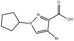 4-Bromo-1-cyclopentyl-1H-pyrazole-3-carboxylic acid Struktur