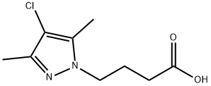 4-(4-chloro-3,5-dimethyl-1H-pyrazol-1-yl)butanoic acid Struktur