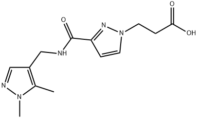 3-[3-(([(1,5-Dimethyl-1H-pyrazol-4-yl)methyl]amino)carbonyl)-1H-pyrazol-1-yl]propanoic acid|