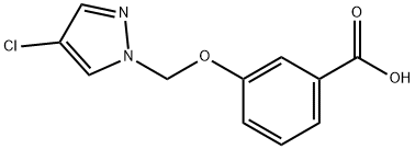 3-[(4-Chloro-1H-pyrazol-1-yl)methoxy]benzoic acid Struktur